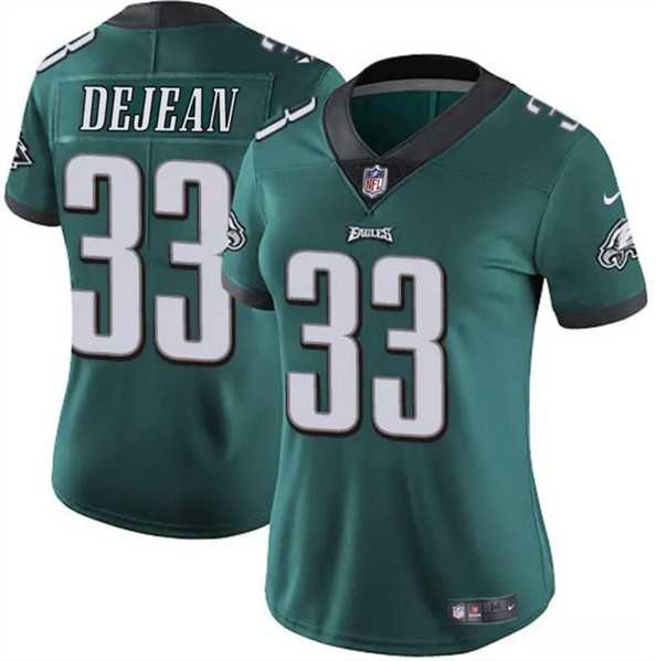 Womens Philadelphia Eagles #33 Cooper DeJean Green 2024 Draft Vapor Untouchable Limited Stitched Jersey Dzhi